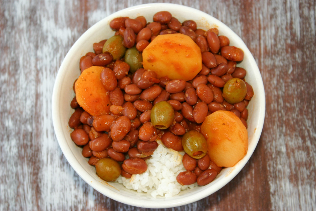 Puerto Rican Rice and Beans (Habichuelas Guisadas) | Kitchen Gidget