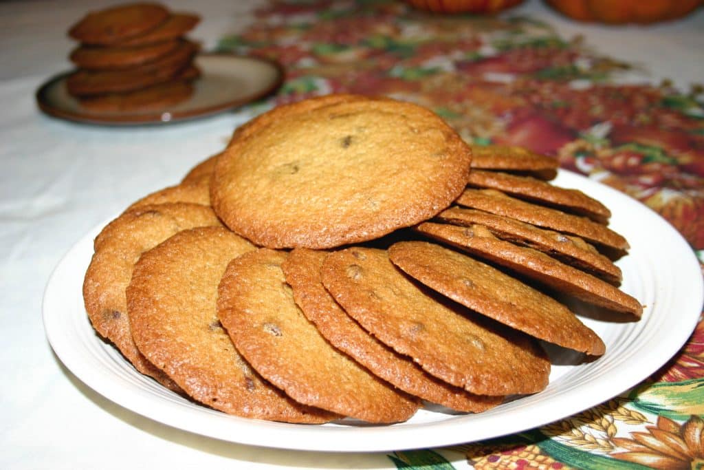 Thin, crispy chocolate chip cookies