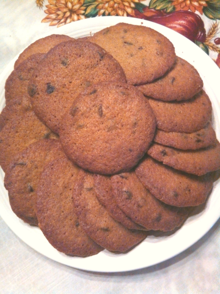 thin, crispy chocolate chip cookies