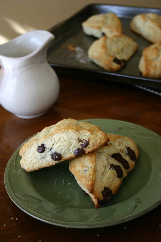 Dark Chocolate Chip Cream Scones