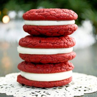 Red Velvet Cookies with Cream Cheese Frosting