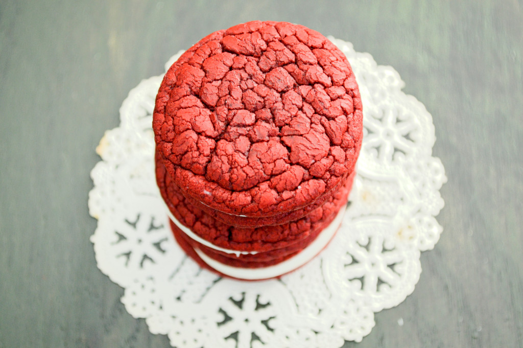 Red Velvet Cookies with Cream Cheese Frosting | Kitchen Gidget