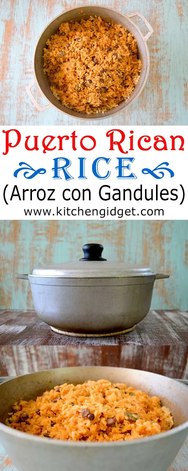 Puerto Rican Rice recipe - Arroz con Gandules (Rice with Pigeon Peas). The best rice in the world!