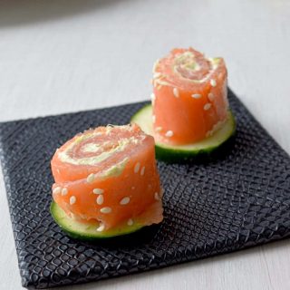 Salmon Avocado Spirals