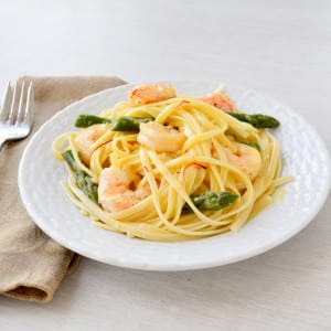Shrimp Linguine w Saffron Cream Sauce