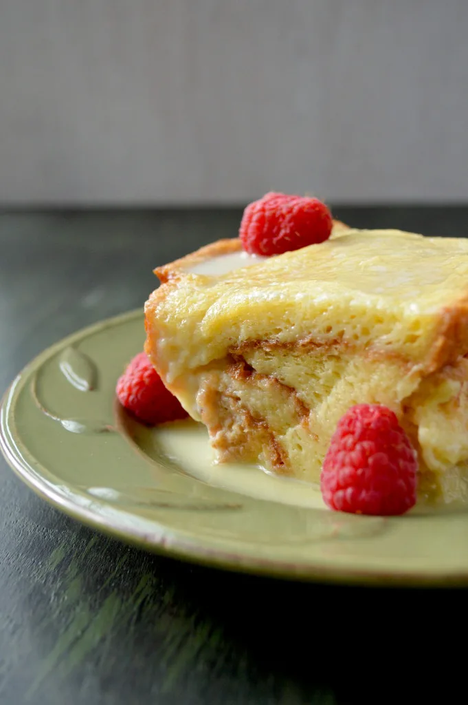 Bread Pudding with White Chocolate and Raspberries