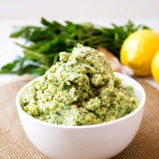 Lemon Artichoke Pesto | Bright, lemony pesto for pasta, sandwiches and more | Kitchen Gidget