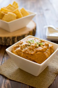 Curry Pumpkin Dip warmly spiced with garlic, ginger and allspice. Take this to your next fall gathering! | Kitchen Gidget