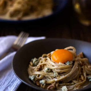 Blue Cheese Walnut Pasta is creamy and delicious! | Kitchen Gidget