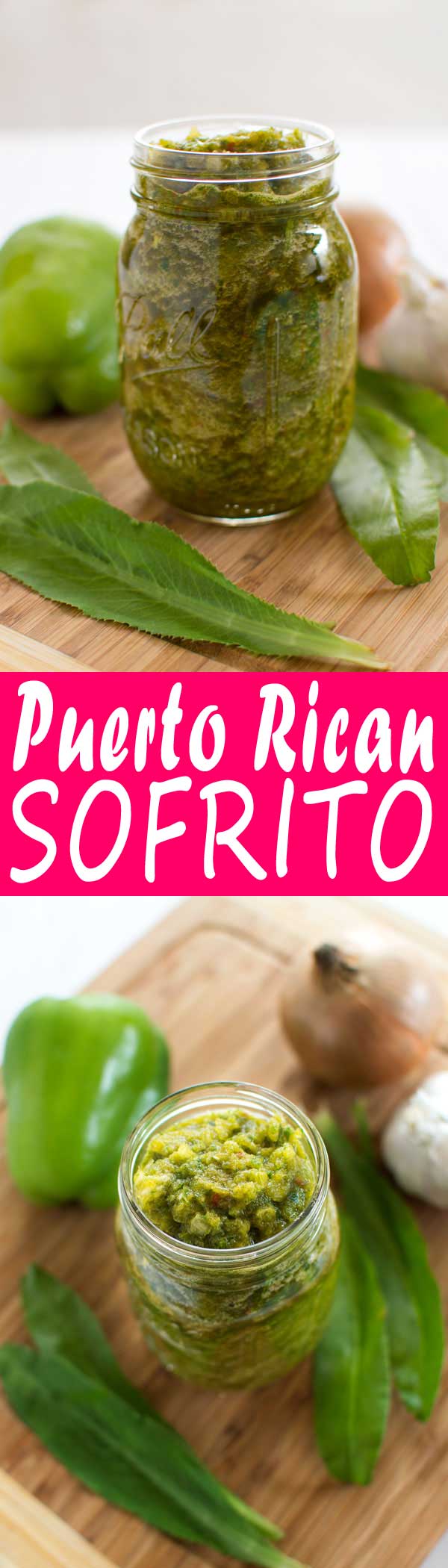 How to make Puerto Rican sofrito at home! Vegetables and herbs are blended together to form the flavor base for many Puerto Rican dishes.