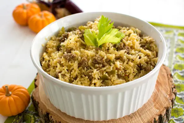 Try this easy rice dressing recipe baked with the traditional flavors of bread stuffing. Great stuffing alternative for gluten free diets!