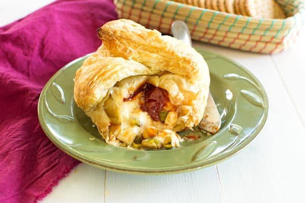 Classic French appetizer meets sweet tropical treat! You’ll be the toast of the party with this puff pastry baked Brie Cheese with Guava!