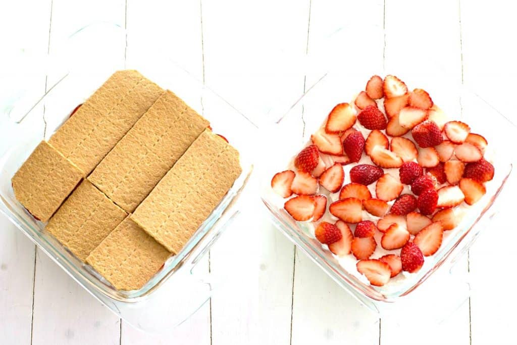 This no bake Strawberry Shortcake Icebox Cake is so EASY, FRESH and DELICIOUS!