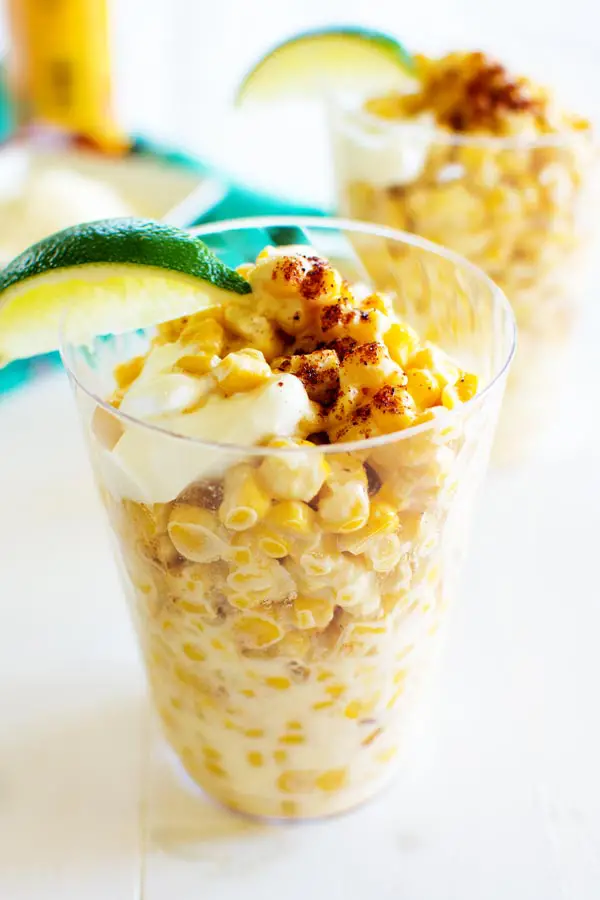 Mexican Corn in a Cup recipe (Elotes). Now you can have this street food at home!