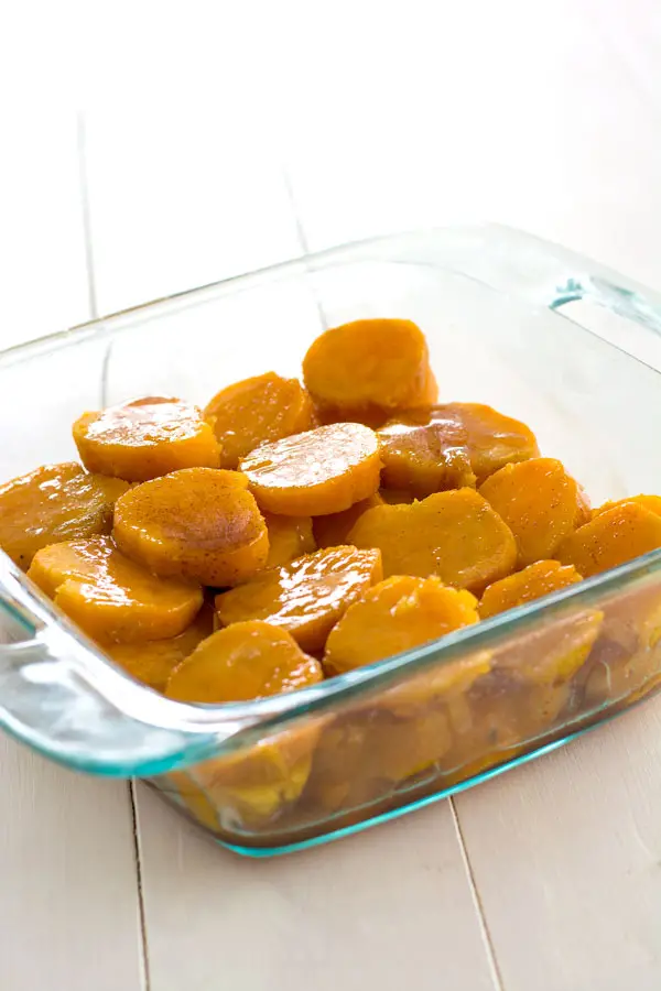 Classic Candied Yams with marshmallows (or without), baked until golden with cinnamon and vanilla!