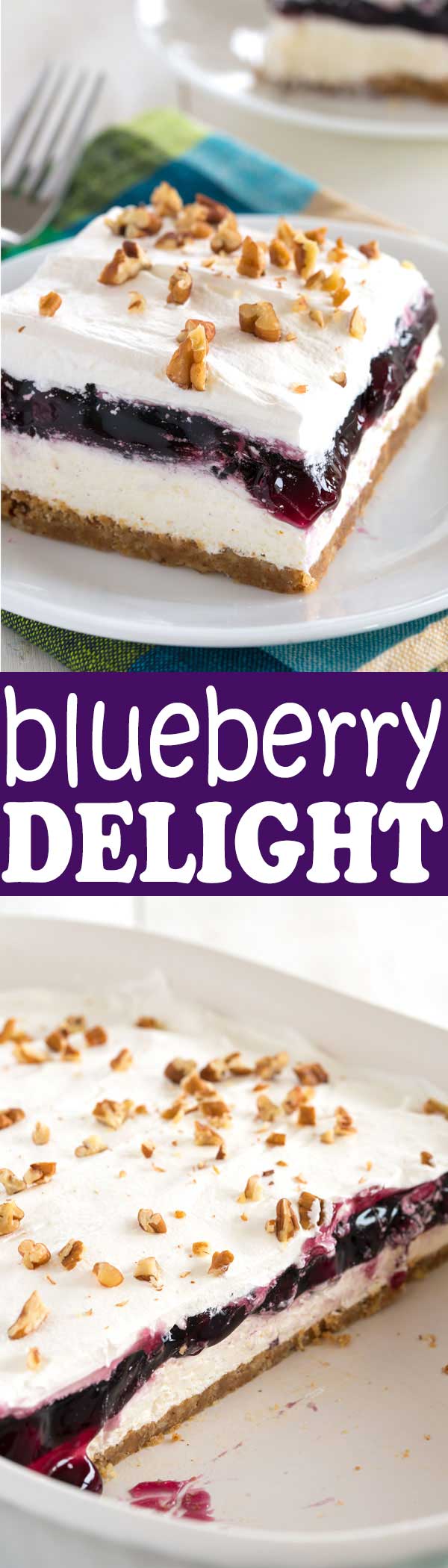 Blueberry Delight with graham cracker crust (no bake ...