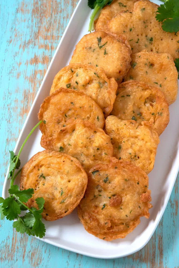 Plate of bacalaitos